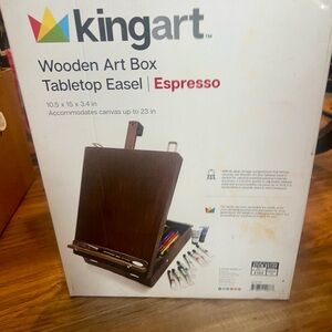 Tabletop Wooden Art Box Easel - Espresso